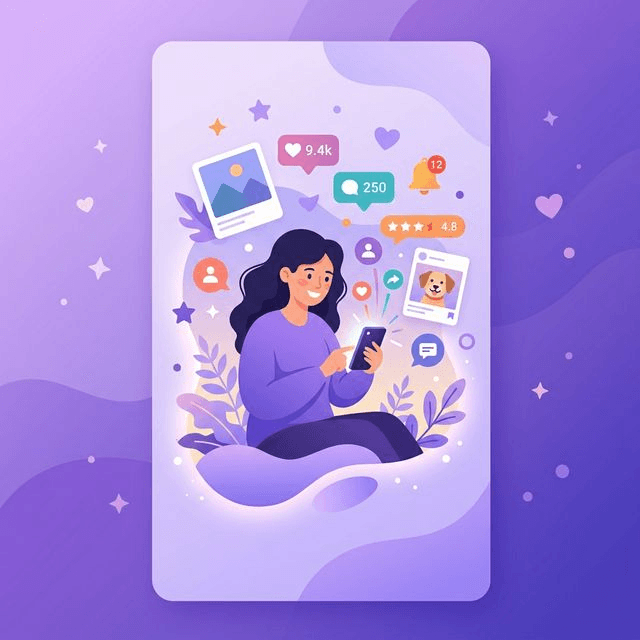 Social media illustration